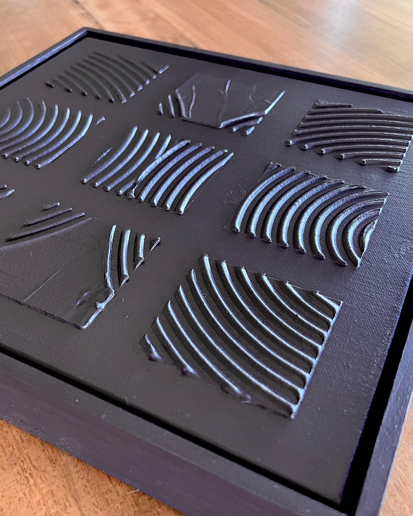 All Black Textured Art