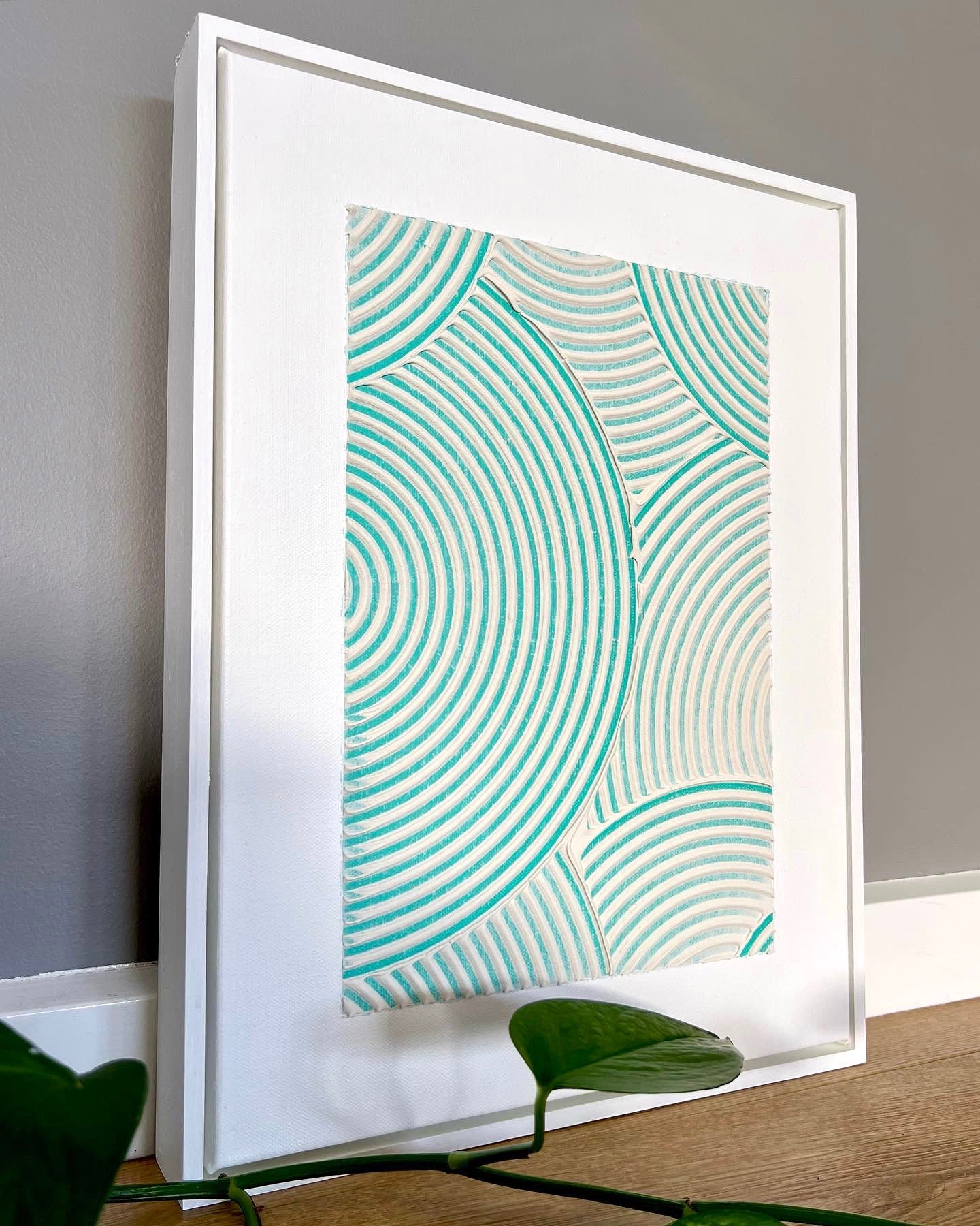 Aqua Arches Textured Art