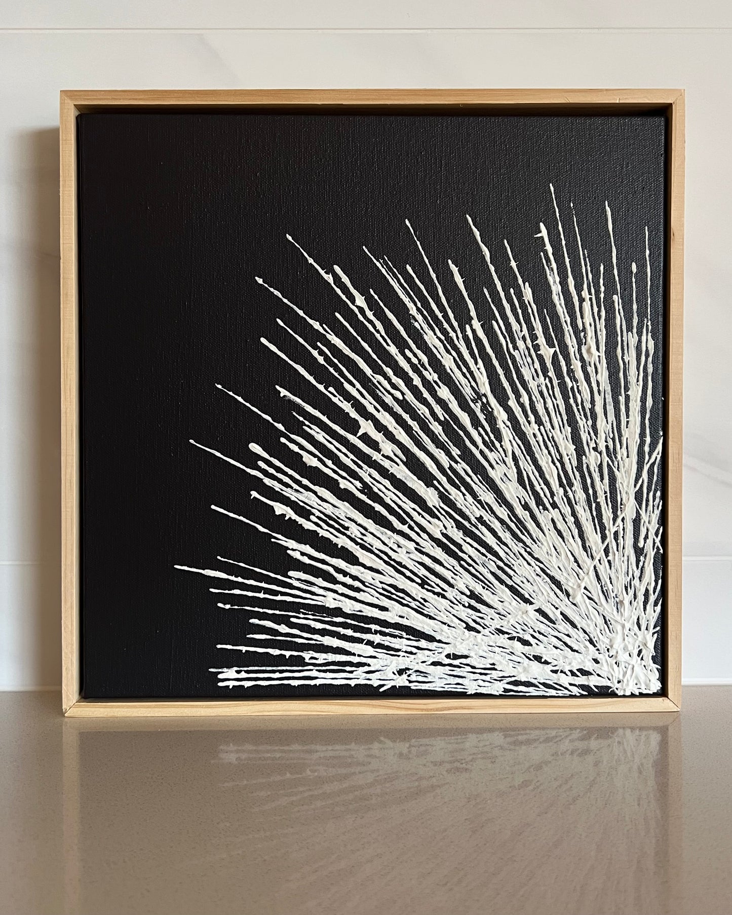 Black Splash Textured Art
