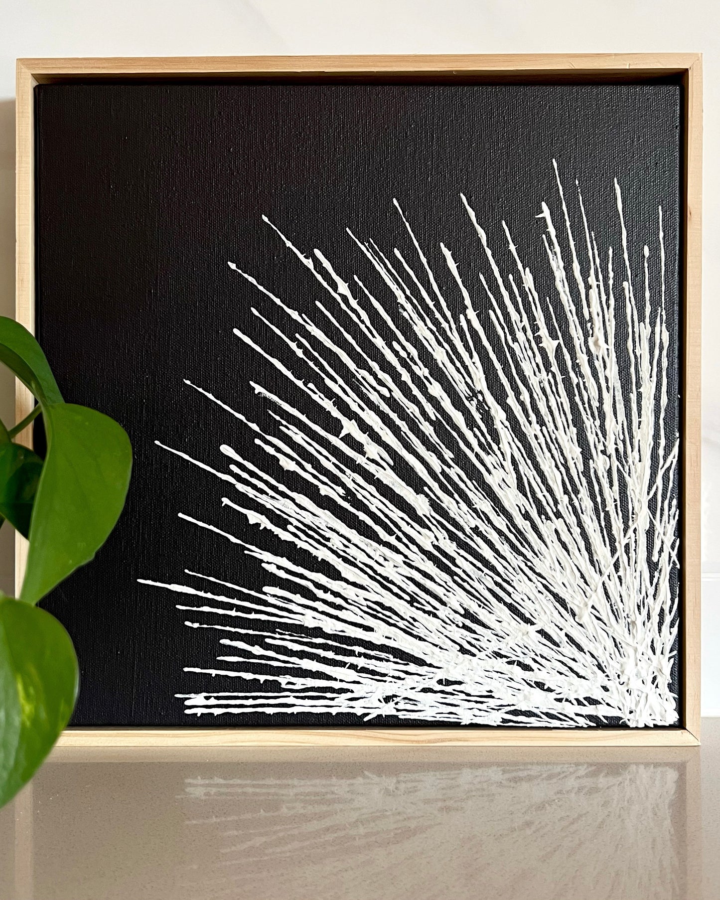 Black Splash Textured Art
