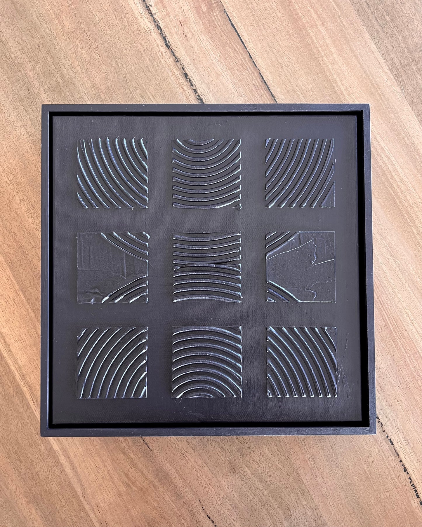 All Black Textured Art